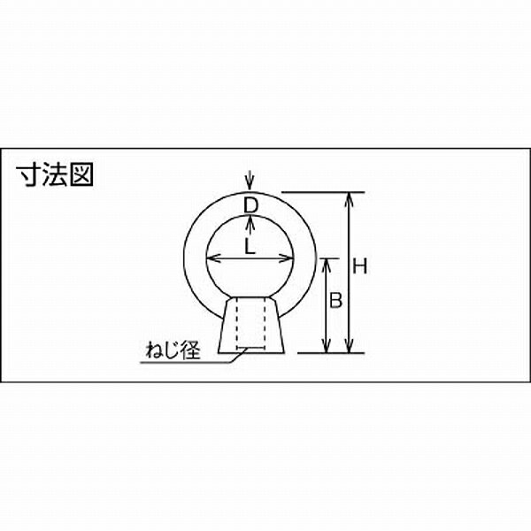 浪速鉄工 アイナット　三価クロメート　M8　EN8000008 EN8000008 2