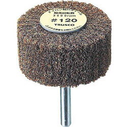 トラスコ中山 TRUSCO ナイロン軸付ホイル外径φ80×厚み25×軸6 180＃ UFN−825−180 （1箱5個） UFN825180