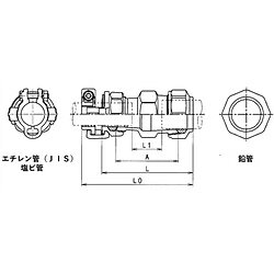 川西水道機器 SKカワニシ　鉛管2種×塩ビ管用異種継手　SKX鉛管用異種ソケット　V20×L20 SKX-S-V20XL20 SKXSV20XL20