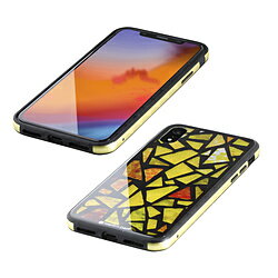 乐天商城 - IO DATA(アイオーデータ) iPhone XR 6.1インチ用 ガラス+TPU+アルミ複合素材ケース　2層印刷 ステンドグラス（イエロー） BKS-IP18MTGGASYL BKSIP18MTGGASYL 【864】 [振込不可]