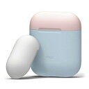 ELAGO AirPods(エアーポッズ)DUO Case(ケース) for AirPods EL_APDCSSCDC_PB Pastel Blue ELAPDCSSCDCPB