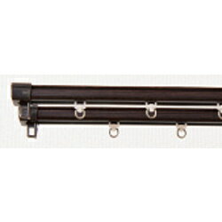 Single - 東京シンコール 静音角型木目レール 2m用(110-200cm) ダブル ダーク I57062MWDA I5706_2MWDA