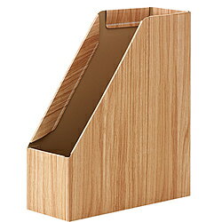 セキセイ WOODS STYLE ボックスファイル A4 タテ ブラウン WDS-8650-40 WDS865040