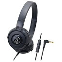 audio-technica(オーディオテクニカ) ATH-S100iS BK(ブラック)【リモコン マイク対応】【本体200g以下】 密閉型ヘッドホン ATHS100ISBK