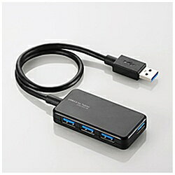 ELECOM エレコム 【Surface対応】USB3.0ハブ［バスパワー］ Windowsタブレット向け 4ポート・ブラック U3HA-411BBK U3HA411BBK