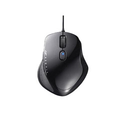 Rakuten - BUFFALO(バッファロー） BSMBU518SBK　有線BlueLEDネオフィットマウス Sサイズ[USB・5ボタン・ブラック] BSMBU518SBK