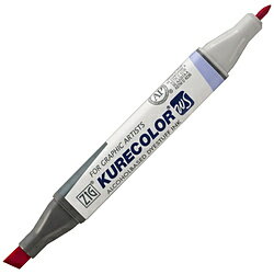 呉竹 油性カラーペン KURECOLOR TWIN WS ZIG ジグ WINE RED KC-3000N-266 KC3000N266 【852】