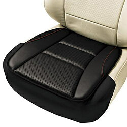 BONFORM 5678-43BK シートクッション レザーアロー 軽／普通車用 ヒップ型 スカート型ストッパー付き パンチングレザー サイズ：45×45×2cm カラー：ブラック