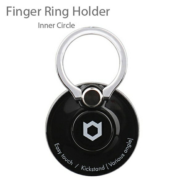 HAMEE 〔スマホリング〕　iFace Finger Ring Holder インナーサークルタイプ　ブラ...