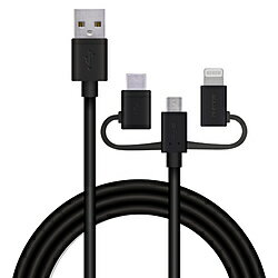 ELECOM(エレコム) スマートフォン用USBケーブル 3in1 microUSB+Type-C+Lightning 1.2m ブラック MPA-AMBLCAD12BK MPAAMBLCAD12BK ELECOM(エレコム) スマートフォン用USBケーブル 3in1 microUSB+Type-C+Lightning 1.2m ブラック MPA-AMBLCAD12BK MPAAMBLCAD12BK