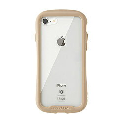HAMEE ［iPhone 8/7専用］iFace Reflectionハイブリッドガラスケース（ベージュ） ...