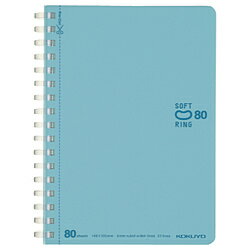 コクヨ ソフトリングノート(カラフル) ライトブルー SV358BT-LB ［A6 /6mm(B罫) /ドット入り罫線］