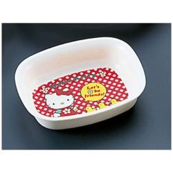 台和のメラミンお子様食器「ニューキティ」シリーズの角小鉢です。ギンガムチェック柄が可愛らしいデザイン。電子レンジ・食器洗浄機に対応しているので、毎日のお食事に安心してお使いいただけます。可愛らしいギンガムチェック柄のメラミン製角小鉢。電子レンジ・食洗機対応で、お子様にも安心安全です。