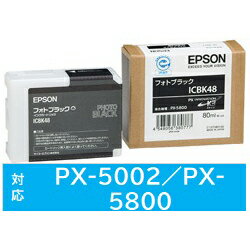 EPSON(エプソン) 【純正】 ICBK48 純正プリンターインク 大判プリンター フォトブラック ICBK48