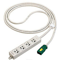 Panasonic(パナソニック) キャブタイヤケーブル付ハーネス用OAタップ(ぬけ止めタイプ 15A 125V) グレー WFA66347HG ［3.0m /4個口 /スイッチ無］ WFA66347HG