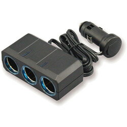 3種類の電装品が使える。（シガーライターは使用不可） 付属の両面テープで簡単に取り付け可能。コード（約1m）付きでお好みの場所に取付けできる。10Aヒューズ付き。通電モニターランプ付き。主材質：ABS・PC・スチールコード長：約1m出力電圧：DC24V許容アンペア数：MAX7Aソケットリングとモニターランプがブルーに光るリングライトソケット