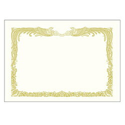 ササガワ 〔各種プリンタ〕金箔賞状用紙 縦書用 0.25mm [B4 /5枚] 白 10-3070 103070