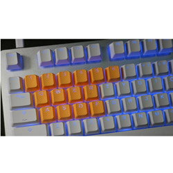 TAIHAO 〔キーキャップ〕US配列用 Rubber Gaming Backlit 18キー ネオンオレンジ th-rubber-keycaps-neon-orange-18 KEYCAPSNEONORANGE 