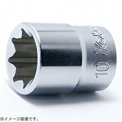山下工業研究所 2415M-12 1/4インチ(6.35mm) 2重4角ソケット 12mm 2415M12(4)