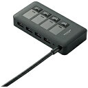 ELECOM(GR) U3H-S409S USBnu ubN [USB3.0Ή / 4|[g / oXZtp[] U3HS409SBK