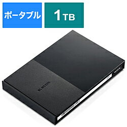 ELECOM(エレコム) ELP-GTV010UBK 外付けHDD USB-A接続 テレビ録画向け Windows11対応 ブラック ［1TB /ポータブル型］ ELPGTV010UBK