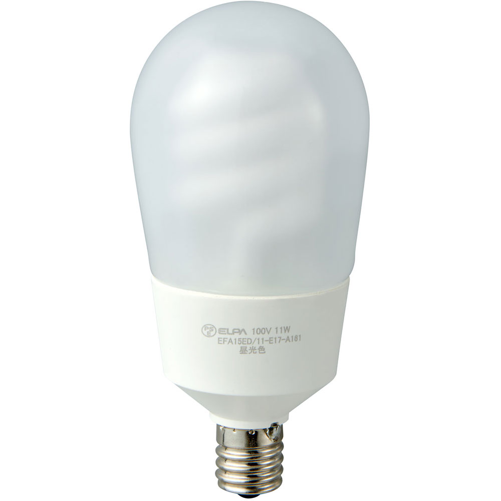 ELPA 電球型蛍光灯 ミニクリタイプ EFA15ED/11-E17-A161 ［E17 /昼白色 /1個 /T形］ EFA15ED11E17A161 2