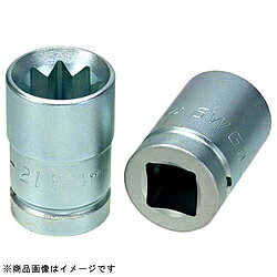 こちらの商品はご購入後の返品をお受けいたしておりません。対応機種、サイズ、種類等、再度お確かめの上お求めください。●形状は8角x4角●作業におけるボルト・ナットの締め・ゆるめ用●口径形状を大幅改良し二重四角で、入れやすさがバツグンです。●二重四角の入口は絶妙の面取り形状で、入れやすく、ナットを傷付けません。■品番：6WGQ-21■S：21mm■D1：38.5mm■D2：37mm■L：63mm■重量：318g■ピン：6-P1■リング：6-O13/4インチの袋ナット用ソケットです。