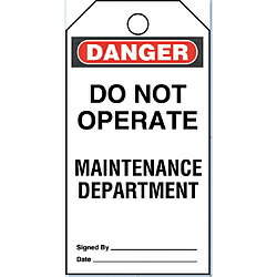 パンドウイット パンドウイット　セーフティタグ　DO　NOT　OPERATE　PVT－44 PVT-44 6260 PVT44
