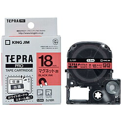 樂天商城 - キングジム マグネットテープ 「テプラPRO」 （赤テープ/黒文字/18mm幅） SJ18R SJ18R