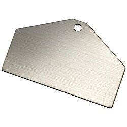 日本緑十字 緑十字　ステンレス製ベース札（無地札）　シルバー　50×80×0．8mm　10枚組 306013 306013
