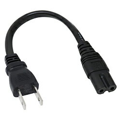 アイネックス ACP-C7018 ACアダプタ用電源ケーブル 0.18m ブラック ACPC7018