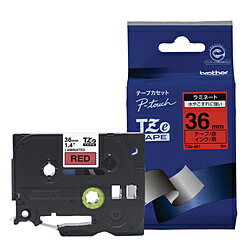 ■透明フィルムで表面が保護されているので、こすっても水にぬれても文字が消えません。 （赤テープ／黒文字・36mm幅・長さ8m） ※画像はイメージです。実際のラベル色とは若干異なる場合がございます。対応ブランド名ピータッチ長さ8mブラザーラベ...