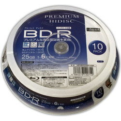 磁気研究所 HDVBR25RP10SP　HIDISC BD-R 1回録画 6倍速 25GB 10枚 スピンドルケース HDVBR25RP10SP