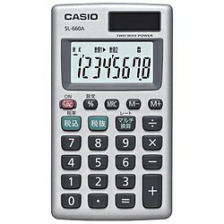 CASIO(カシオ) SL-660A パーソナル電卓 カードタイプ 8桁 SL660AN 【864】