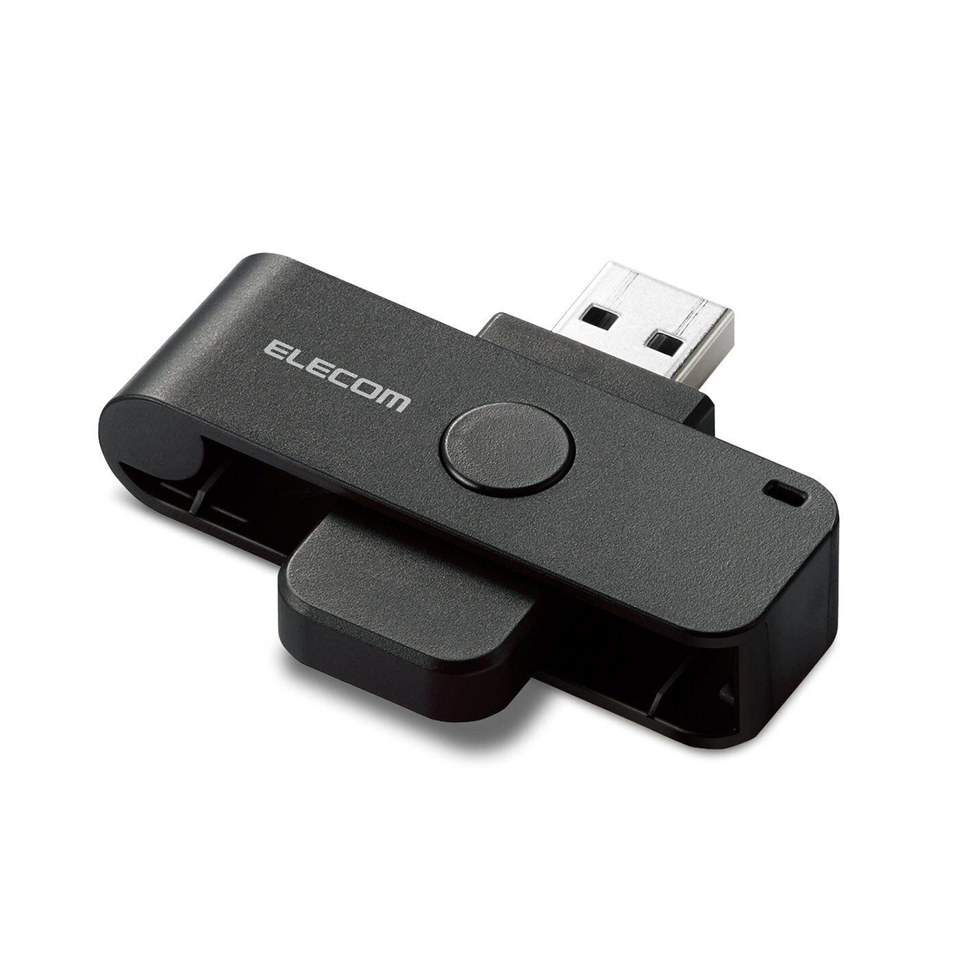 ソフマップ デジタルコレクションのELECOM(エレコム) 接触型ICカードリーダーライター USB-A接続 (Mac/Windows11対応) ブラック MR-ICD102BK ［マイナンバーカード対応］ MRICD102BK 【864】｜アングル2