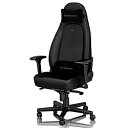 【送料無料】 NOBLECHAIRS NBL-ICN-PU-BED-SGL ゲーミングチェア ICON - BLACK EDITION マットブラック NBLICNPUBEDSGL