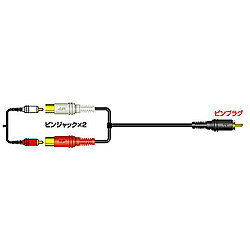 JVCケンウッド オーディオ変換ケーブル(ステレオミニ⇔RCA×2/0.25m)　24金メッキ　CN-161G CN161G