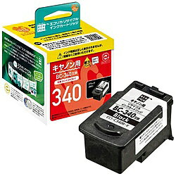 エコリカ 【リサイクル】 ECI-C340B-V [キヤノン:BC-340対応] ブラック ECIC340BV