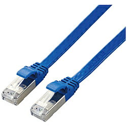 ELECOM(エレコム) LD-TWSF/BU5 LANケーブル Cat7 準拠 フラット 5m 10ギガビット RoHS指令準拠 ブルー ブルー ［5m /カテゴリー7 /フラット］ LDTWSFBU5 【864】