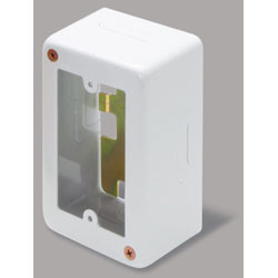 マサル工業 メタルモール1個スイッチボックス深型 個袋 ホワイト ABEH4112 ABEH4112