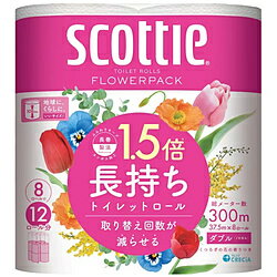 日本製紙クレシア スコッティフラワーパック1.5倍巻 37.5m スコッティ scottie フラワーパック 