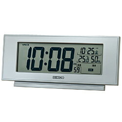 Narumi - SEIKO 電波目ざまし時計 「快適環境NAVI」 SQ794S 銀色メタリック SQ794S
