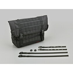 ●インナー防水構造。開け閉め簡単。取り付け簡単。説明水の浸入を防ぐシーム加工。小分けポケット付き。底面は熱に強い帆布生地を使用。背面部をサドルバッグサポートに差し込むことで走行時の振れを抑制します。備考●最大積載重量：2kg●本体重量(付属品込)：1.05kg●付属品：金具付き固定ベルト、樹脂部品付き固定ベルト、アジャスター25mm、ひも■品番：21774■サイズ：H270×W360×D120(mm)インナー防水構造。開け閉め簡単。取り付け簡単。