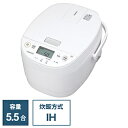 TOSHIBA(東芝) 炊飯器 ホワイト RC-10HR-W ［5.5合 /IH］ RC10HR 【sof001】 振込不可 代引不可