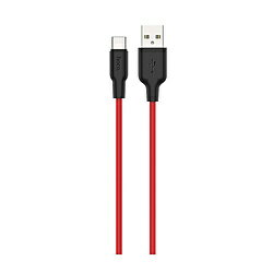 HOCO X21Plusシリコン充電ケーブル Type-C レッド X21P-TC20-RD X21PTC20RD
