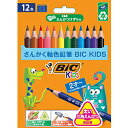 BICジャパン さんかく軸色鉛筆 12色セット BIC KIDS(ビックキッズ) BKEVOTRI12E BKEVOTRI12E