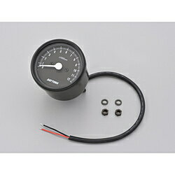 デイトナ 機械式タコメーター φ60 ホワイトLED照明 ブラックボディ/ブラックパネル 12000rpm 15630 15630