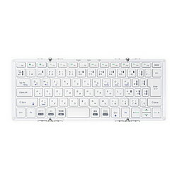 MOBO 折りたたみキーボード (iOS/iPadOS/mac/Win) シルバー ホワイト AM-K2TF83J/SLW ［有線 ワイヤレス /USB］ AMK2TF83JSLW