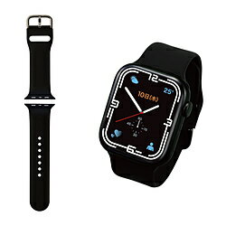 ELECOM(쥳) åץ륦å Х ٥ Apple Watch Ultra / SE ( 2 / 1 ) / Series 8 / 7 / 6 / 5 / 4 / 3 / 2 / 1 [ 49mm 45mm 44mm 42mm ] ꥳ Ѿ׷ ֥å AW-45BDSCBK AW45BDSCBK 864