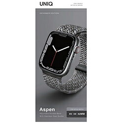 KENZAN UNIQ ASPEN DESIGNER EDITION BRAIDED Apple Watch STRAP（45/44/42mm）PEBBLE GREY UNIQ UNIQ4..